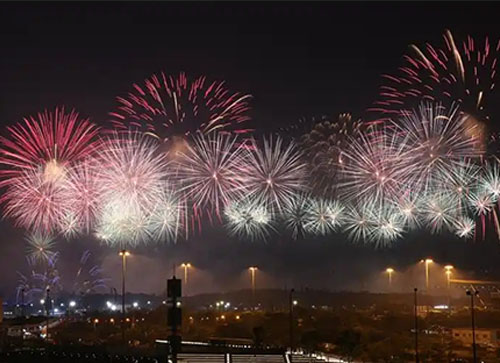 桦川县焰火晚会